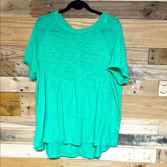 American Eagle Outfitters size Small Vibrant Green Short Sleeve Baby Doll Top - Picture 1 of 8